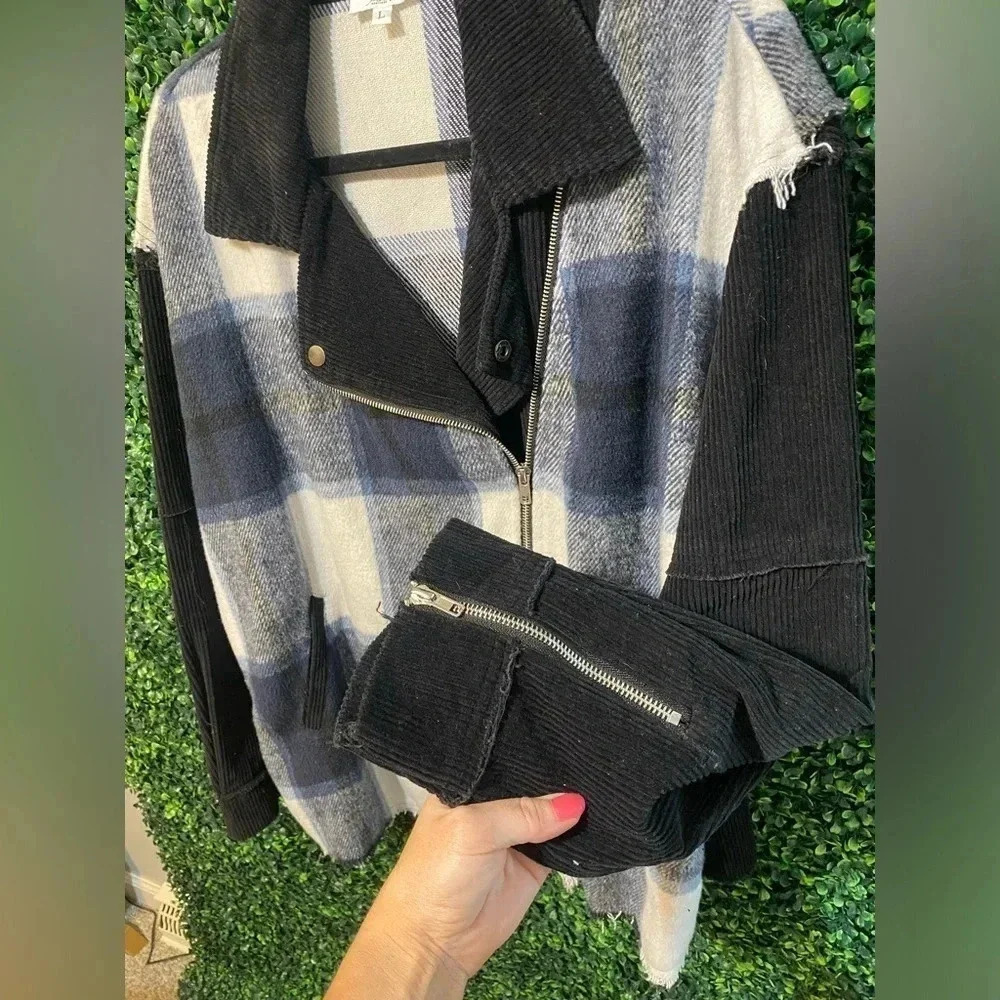 Boutique POL Corded and Plaid Jacket - Size Large - Picture 9 of 12